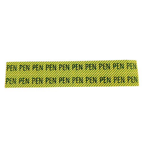 PEN sárga-zöld csíkos matrica 20x20mm 20db/cs