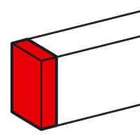 Parapetcsatorna végzáró 80x65-csatornához szimmetrikus 80mm x 80mm kezeletlen műanyag DLP Legrand 010724