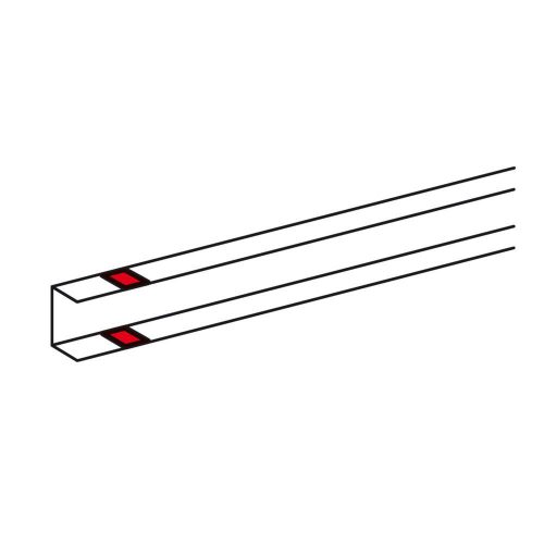 Parapetcsatorna toldástakaró 105x50-hez 105mm-sz 50mm-mé aszimmetrikus műanyag DLP alu Legrand 011166