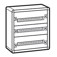 Kiselosztó PE/N-sínnel acél 3x 24M falonkívüli szürke IP43 kivágott-fedél XL3 160 Legrand 020003