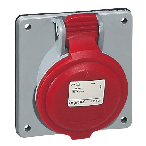 Ipari dugalj beépíthető 32A 4P 400V(50+60Hz) piros egyenes P17 Tempra PRO Dafbe-323k06 m Legrand 555288