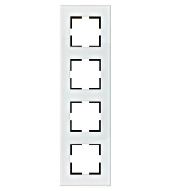 4-es keret  üveg  fehér Schrack EV145004W