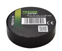 Tracon Szigetelőszalag 10mx15mm fekete FEK10-15