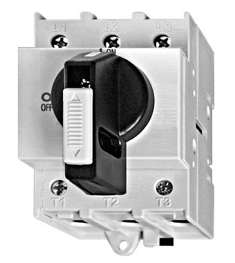 Főkapcsoló  0-1  sorbaépíthető  3 pólusú  20A/AC23 7.5kW Schrack IN8R1322