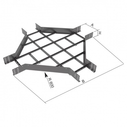 Keresztidom 60x200mm kábeltálcához E90 Kopos KLKR 60X200_F