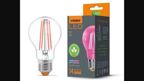 Videx Fito Filament szálas növénynevelő Led 8 W-os  E27-es foglalattal