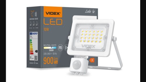 Videx Luka 10 W-os mozgásérzékelős natúrfehér LED reflektor