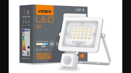 Videx Luka 20 W-os mozgásérzékelős natúrfehér LED reflektor