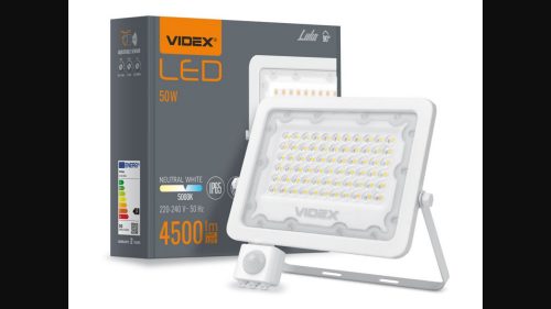 Videx Luka 50 W-os mozgásérzékelős natúrfehér LED reflektor