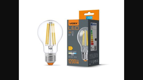 Videx Filamentszálas A60 LED izzó 10 W-os natúr fehér  E27-es foglalattal