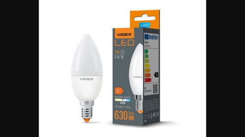 Videx C37 LED izzó 7 W-os natúr fehér  E14-es foglalattal