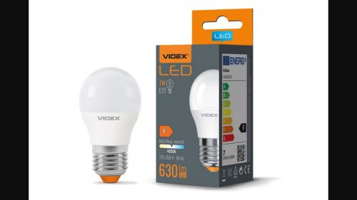 Videx G45 LED izzó 7 W-os natúr fehér  E27-es foglalattal