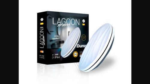 Lagoon PP series Dune 24 W-os ø390 mm kerek natúr fehér mennyezeti lámpa IP44-es védettségű