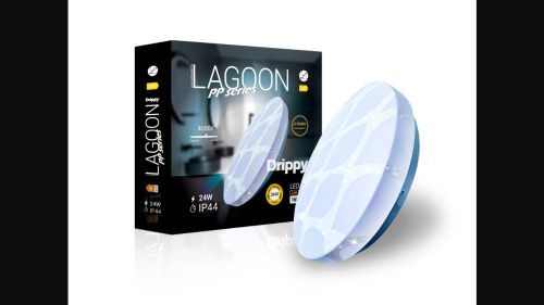 Lagoon PP series Drippy  24 W-os ø390 mm kerek natúr fehér mennyezeti lámpa IP44-es védettségű