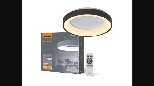 Videx Led Edge 72 W-os ø450mm fekete LED távirányítós mennyezeti lámpa