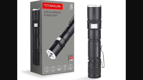 Videx TITANUM hordozható LED zseblámpa  6500K  300lm  TLF-T04