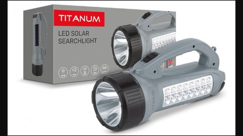 Videx TITANUM napelemes hordozható LED zseblámpa  5500-6500K  90-200lm  TLF-T09SO