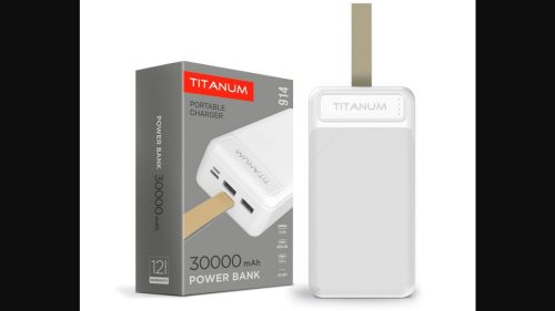 Videx TITANUM power bank  fehér színű  30000mAh  TPB-914