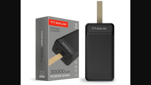 Videx TITANUM power bank  fekete színű  30000mAh  TPB-914