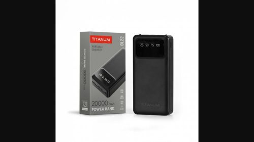 Videx TITANUM power bank  fekete színű  20000mAh  OL22