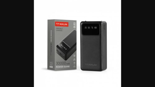 Videx TITANUM power bank  fekete színű  30000mAh  OL03