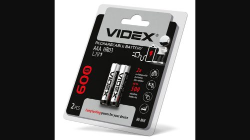 Videx AAA 600mAh újratölthető akkumlátor (darabár  min. rendelhető mennyiség 2 db)