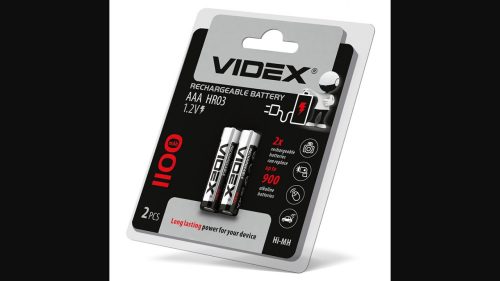 Videx AAA 1100mAh újratölthető akkumlátor (darabár  min. rendelhető mennyiség 2 db)