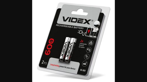 Videx AA 600mAh újratölthető akkumlátor (darabár  min. rendelhető mennyiség 2 db)