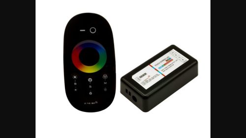 EcoLight  RGB távirányító fekete színű + 1 db vezérlő 18A 216W RF