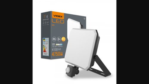 Videx 30 W-os LED reflektor  mozgásérzékelővel 2850lm  5000K