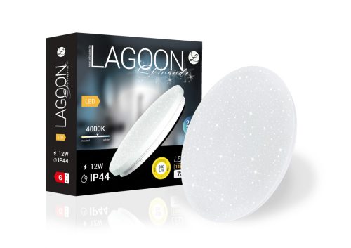 Lagoon Skinande 12 W-os ø230 mm kerek natúr fehér mennyezeti lámpa IP44-es védettségű