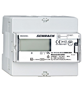 3f fogyasztásmérő  x/5A(6A)  impulzuskimenet  1 tarifás  MID Schrack MGDIZ006