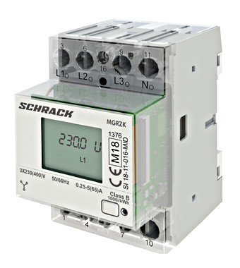 3f fogyasztásmérő  65A  3KE  MID  MODBUS Schrack MGRZK465