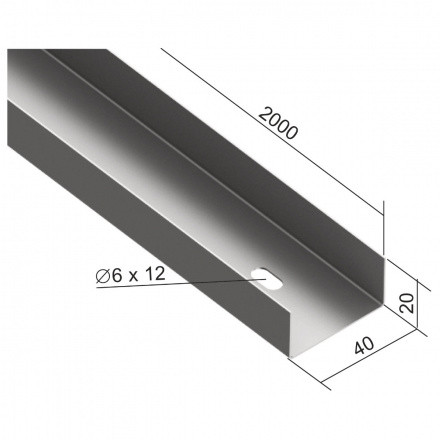 Kábeltálca nem perforált 20x40mm Kopos NKZN 20X40_S