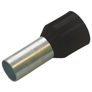 Érvéghüvely 6 mm2/20mm szigetelt fekete (100db/cs) Weidmüller 0533500000