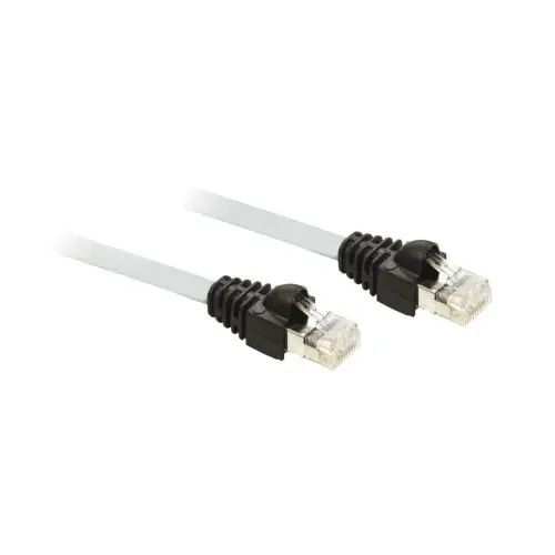 Pachkábel sodrott SF/UTP Cat7A(TIA) 1x4 5m RJ45 8(8) RJ45 8(8) szürke TeSys T Schneider 490NTW00005