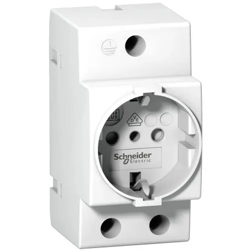 Dugaszolóaljzat 2P+F sínre sorolható 250V AC 16A 2.5M Acti9 iPC Schneider A9A15303