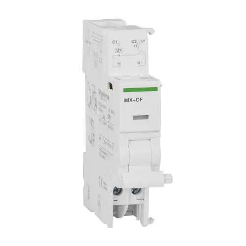 Munkaáramú kioldó iC40/iC60/iC65/iDPN/ARA/RCA-hoz 1-v 6A 48V AC/DC 1modul Acti9 iMX-OF Schneider A9A26947