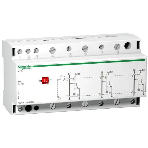 Terhelésfigyelő kontaktor 3F 230V 5-90A 8M Acti9 CDS Schneider A9C15913