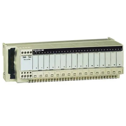 Passzív PLC kimenet-sáv bizotosítós 16x 1.8A/max. össz 24V LED IP2X Advantys Telefast Schneider ABE7H16F43