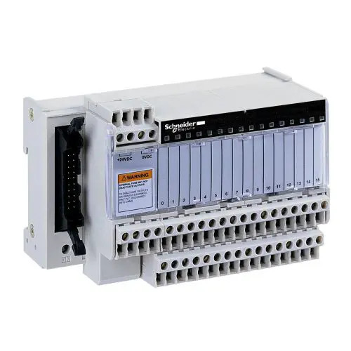 Passzív PLC kimenet-sáv bizotosítós 16x 1.8A/max. össz 24V LED IP2X Advantys Telefast Schneider ABE7H16R20