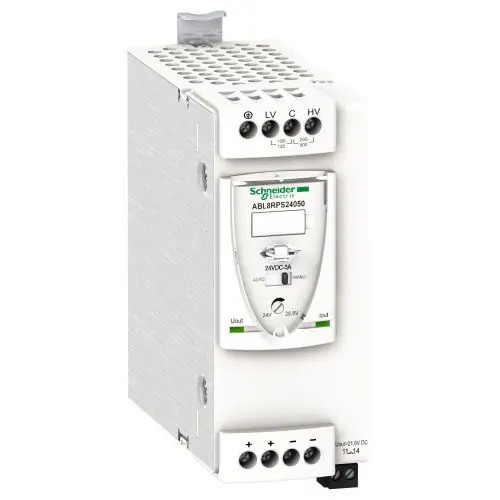 Kapcsolóüzemű DC tápegység 100-500VAC-be 24-28.8VDC-ki 5A-ki 120W Phaseo ABL Schneider ABL8Rps24050