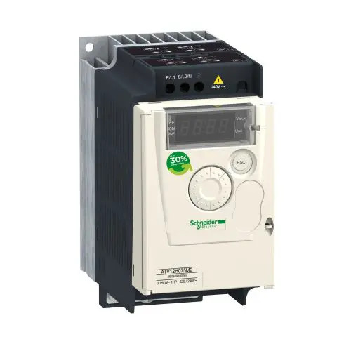 Frekvenciaváltó 1F 200-240V/be 3F 230V/max.ki 0.75kW IP20 Altivar 12 Schneider ATV12H075M2