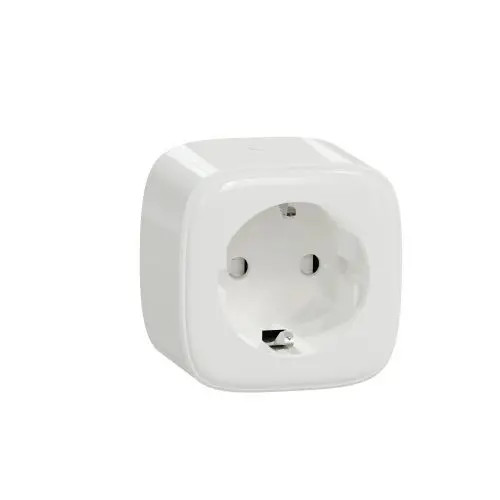 Intelligens dugaljadapter ZigBee WiFi 2P+F 16A 230V 3680W dugalj Sedna Wiser Schneider CCT711119