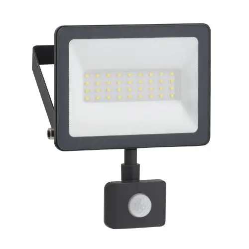 LED fényvető mozgásérzékelővel 1x 20W 230V AC 2000lm 6500K fekete-ház IP65 Mureva LED Schneider IMT47217