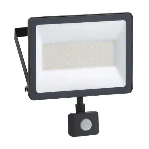 LED fényvető mozgásérzékelővel 1x 50W 230V AC 5000lm 6500K fekete-ház IP65 Mureva LED Schneider IMT47221