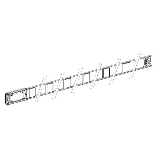 Síncsatorna egyenes elem 5-pólus 100A 3m-ho 6-leág IP55 fehér 230-500V/AC50Hz Canalis Schneider KNA100ED4306