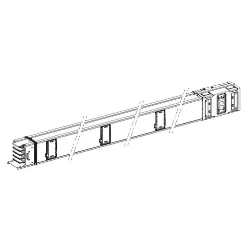 Síncsatorna egyenes elem 5-pólus 1000A 3m-ho 6-leág IP55 fehér 230-690V/AC50Hz Canalis Schneider KSA1000ED4306