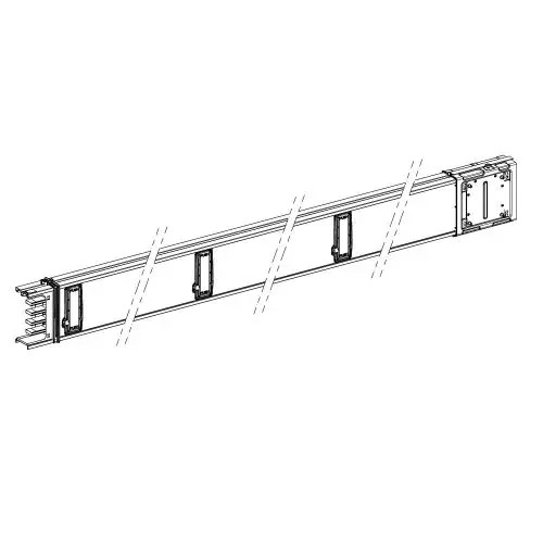 Síncsatorna egyenes elem 5-pólus 160A 3m-ho 6-leág IP55 fehér 230-690V/AC50Hz Canalis Schneider KSA160ED4306