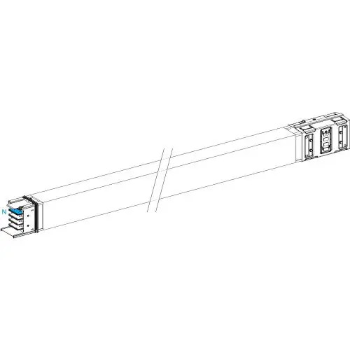 Síncsatorna egyenes elem 5-pólus 630A 3m-ho IP55 fehér 230-690V/AC50Hz Canalis Schneider KSA630ET430